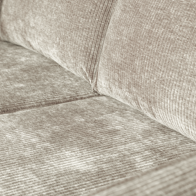 WOOOD RODEO 2,5-sits Soffa i Mörk Sand Ribbstof