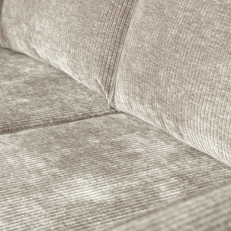 WOOOD RODEO 2,5-sits Soffa i Mörk Sand Ribbstof