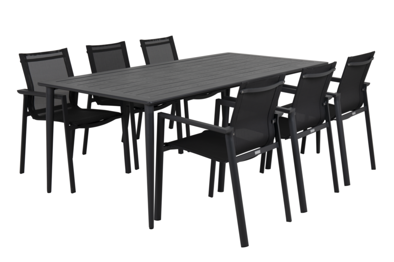 Brafab Delia Stapelstol Antracit/Textilene