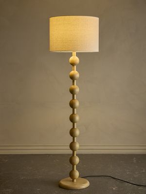 Bloomingville Giacoma Golvlampa, Natur, Gummiträ, Ø44xH155 cm