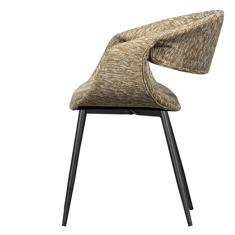 WOOOD Yossi Matstol Sand med Svart Metallben 2 st