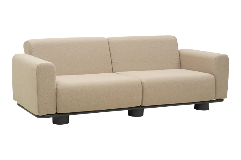 Brafab Bolster Soffa Antracit/Teddy Beige