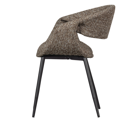 WOOOD Yossi Matstol Brun med Svart Metallben 2 st