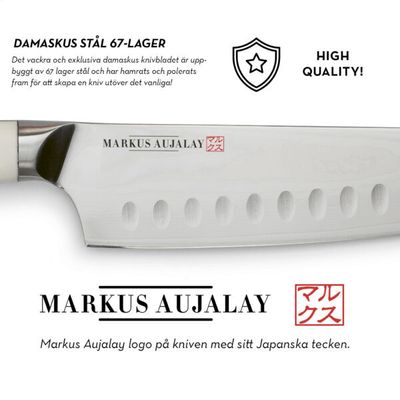 Markus Aujalay Kockkniv Japansk Damaskus 30cm
