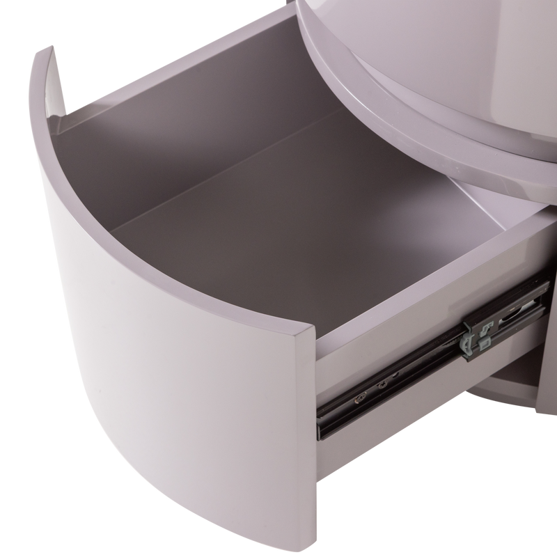 WOOOD Lunex Byrå/Nattduksbord Högblank Ljusgrå