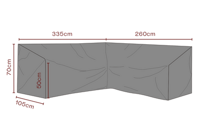 Brafab Möbelskydd Hörnsoffa 260/335x70 cm Premium
