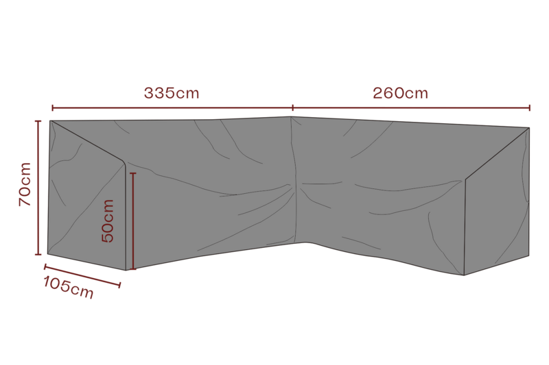 Brafab Möbelskydd Hörnsoffa 260/335x70 cm Premium