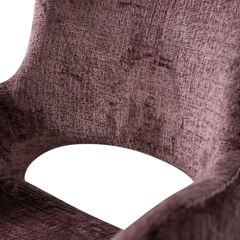 WOOOD Eliva Matstol i Lila Strukturvelvet - Set om 2