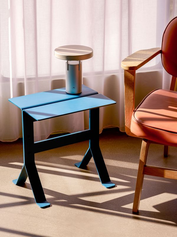 Hübsch Fold sidobord petrol 40x30xh42 cm