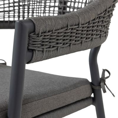 WOOOD Rilo Trädgårdsstol i Aluminium, Brun, 6 st