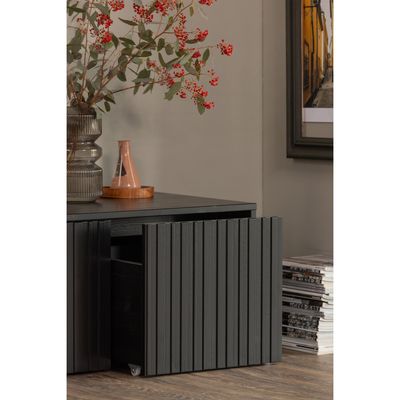 WOOOD NEW GRAVURE Bänk i Svart Furu [FSC]