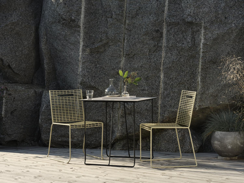 Brafab Laminat bordsskiva 70x70 cm Beige/Terrazzo