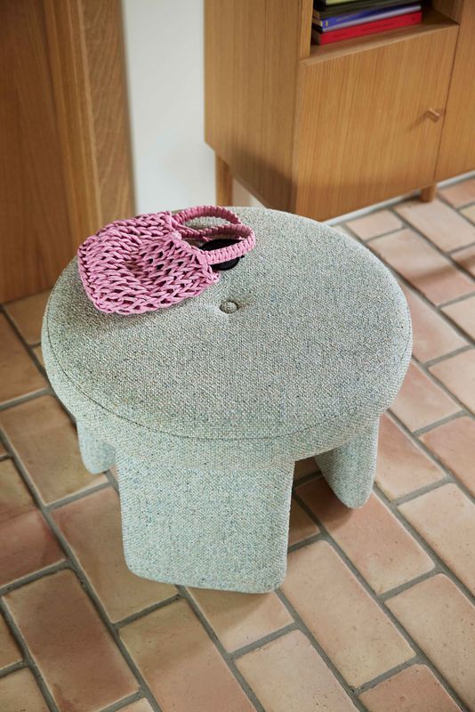 Hübsch Rocco puff ljusgrön ø54xh41 cm