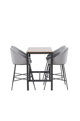 Venture Home Barset Camden med 4st barstolar Velvet