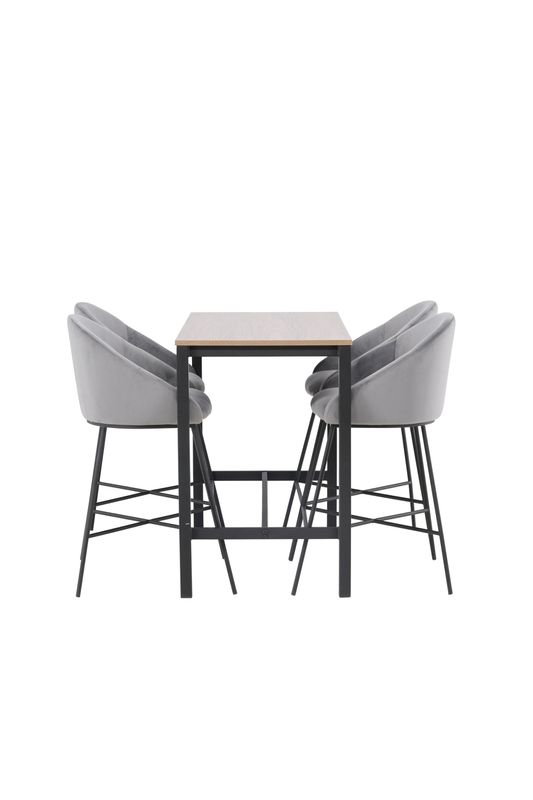 Venture Home Barset Camden med 4st barstolar Velvet