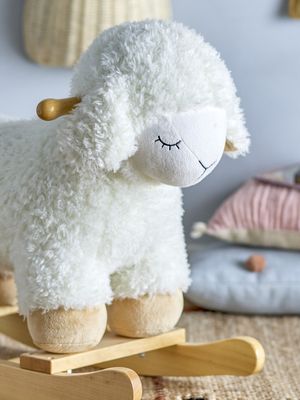 Bloomingville Laasrith Gungdjur, Får, Vit, Polyester