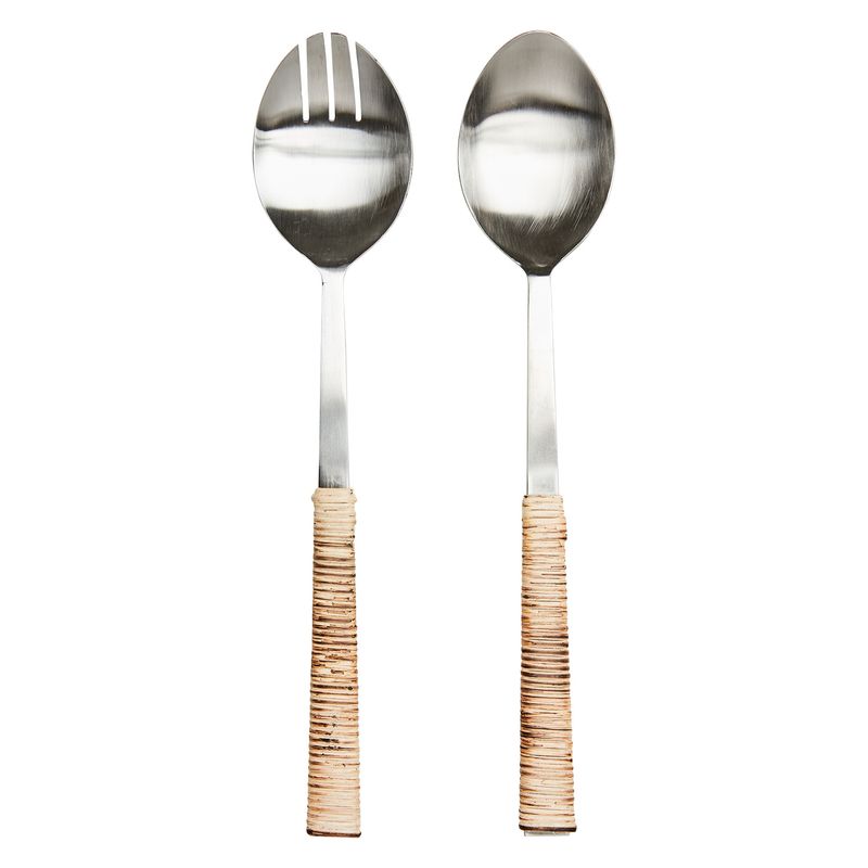 Affari of Sweden ODIN Salladsbestick 33 cm, Silverfärgad/natur