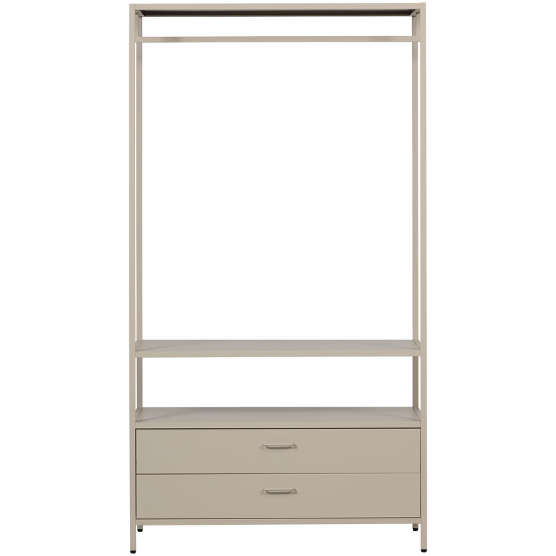 WOOOD Ferris Öppen Klädskåp 100 cm Metall Sand