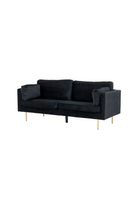 Venture Home Boom 3-Sits Soffa i Svart Sammet