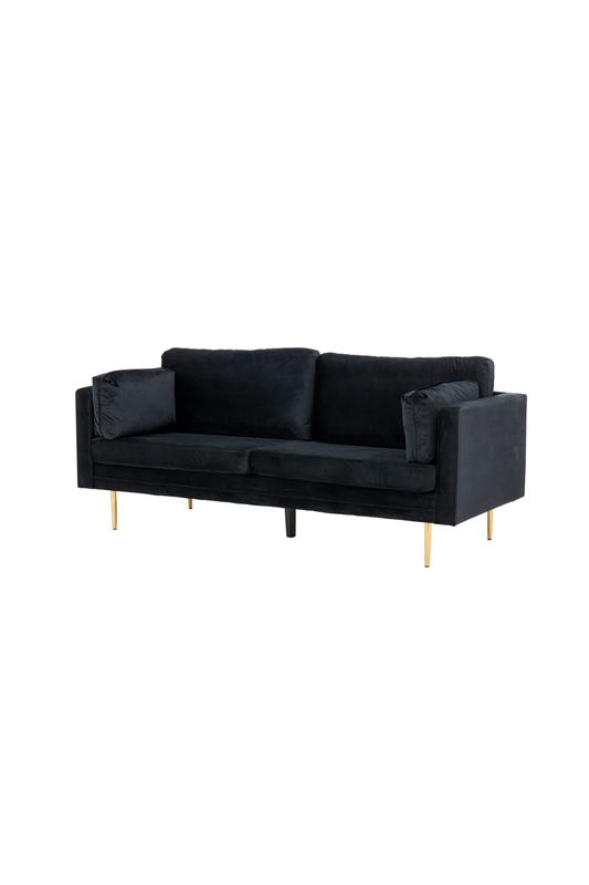 Venture Home Boom 3-Sits Soffa i Svart Sammet