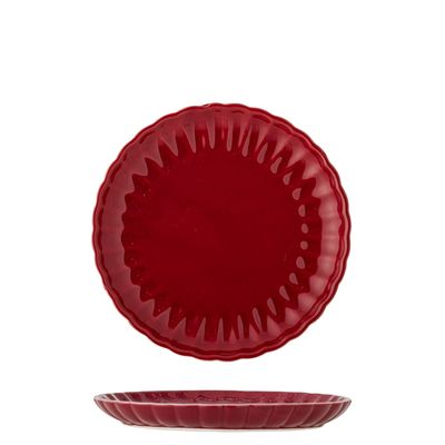 Bloomingville Latina Tallrik, Röd, Stengods 20 cm 6-pack