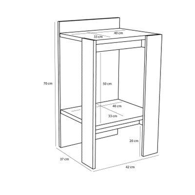 Hübsch Merge sängbord natur 42 x 37 x H70 cm