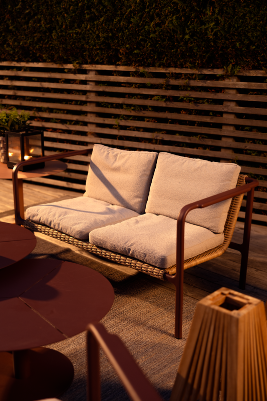 Brafab Motty 2-sits soffa Zin Red / Teddy Beige