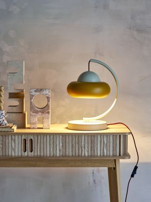Bloomingville Bubble Bordslampa, Natur, Metall, L27xH34,5xW27 cm