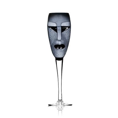 Målerås Kubik Champagneglas, svart