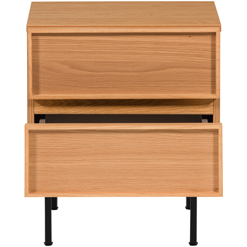 WOOOD Tours Nattduksbord med 2 Lådor i Melamin/MDF