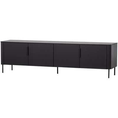 WOOOD Gunnar TV-bänk 200 cm Matt Svart FSC-certifierad