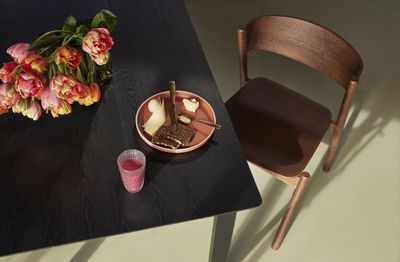 Hübsch Oblique Matstol Brun 55x51xh80cm