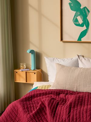 Hübsch Soothe Bordslampa Turkos 10x12xh34cm, LED 5W