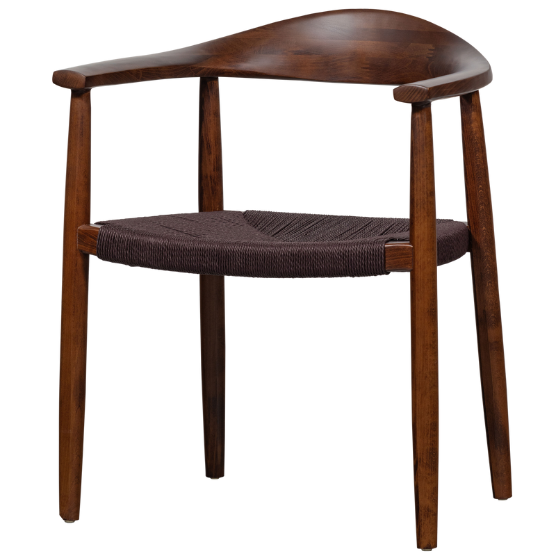 vtwonen Embrace matstol med flätad sits i bokträ mörkbrun 2 st