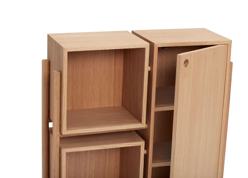 Hübsch Cube Konsolbord Natur 76x25xh90cm