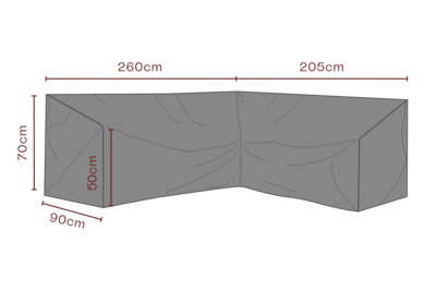 Brafab Möbelskydd Hörnsoffa 205/260x90 cm Premium
