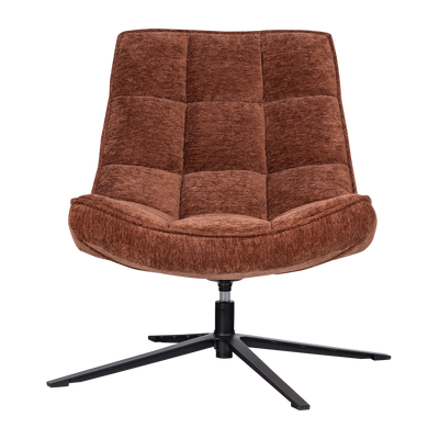 WOOOD Maudi Snurrfåtölj i Brun Chenille