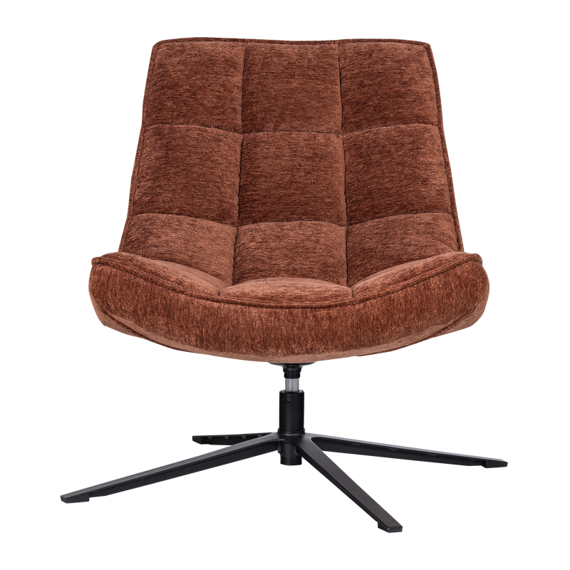 WOOOD Maudi Snurrfåtölj i Brun Chenille