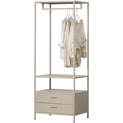 WOOOD Ferris Öppet Klädskåp 70 cm i Metall Sand