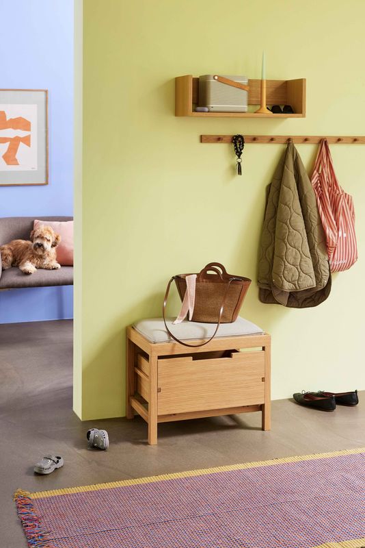 Hübsch Bifi Bänk Sand/Natur 60x40xh48cm