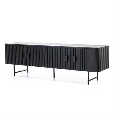 Eleonora TV-bänk Remi 4drs - Svart