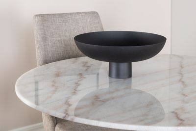 Venture Home Leone & Estelle 4 st Matstolar Ljusgrå + Runt Matbord ⌀106 Vit