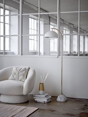 Bloomingville Ted Loungestol, Vit, Polyester