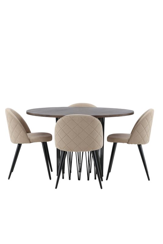 Venture Home Stone Rund Matgrupp