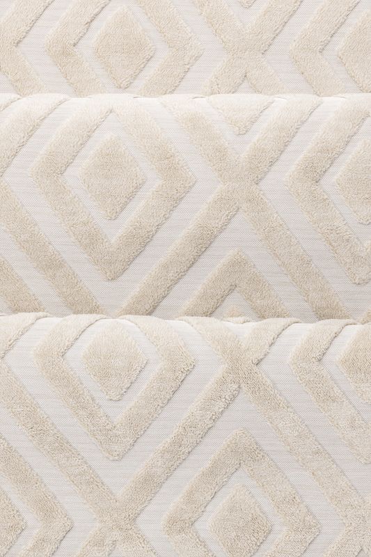 Venture Home Pia Matta - Vit med Zick-Zack Mönster