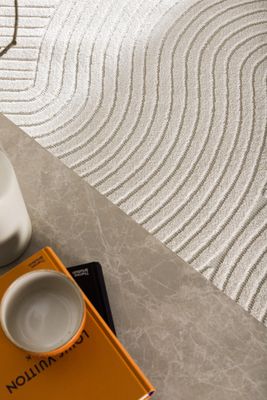 Venture Home Vince Matta – Benvit med linjerat mönster