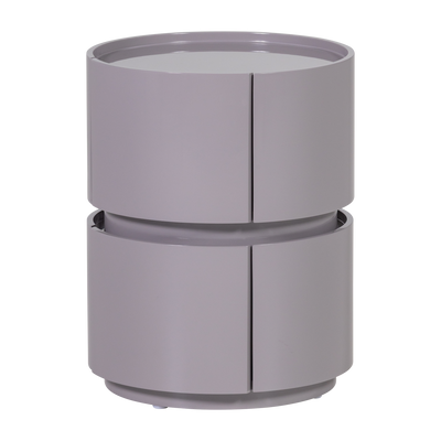 WOOOD Lunex Byrå/Nattduksbord Högblank Ljusgrå