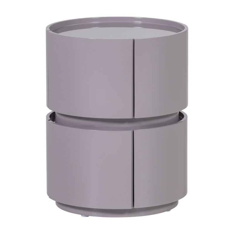 WOOOD Lunex Byrå/Nattduksbord Högblank Ljusgrå