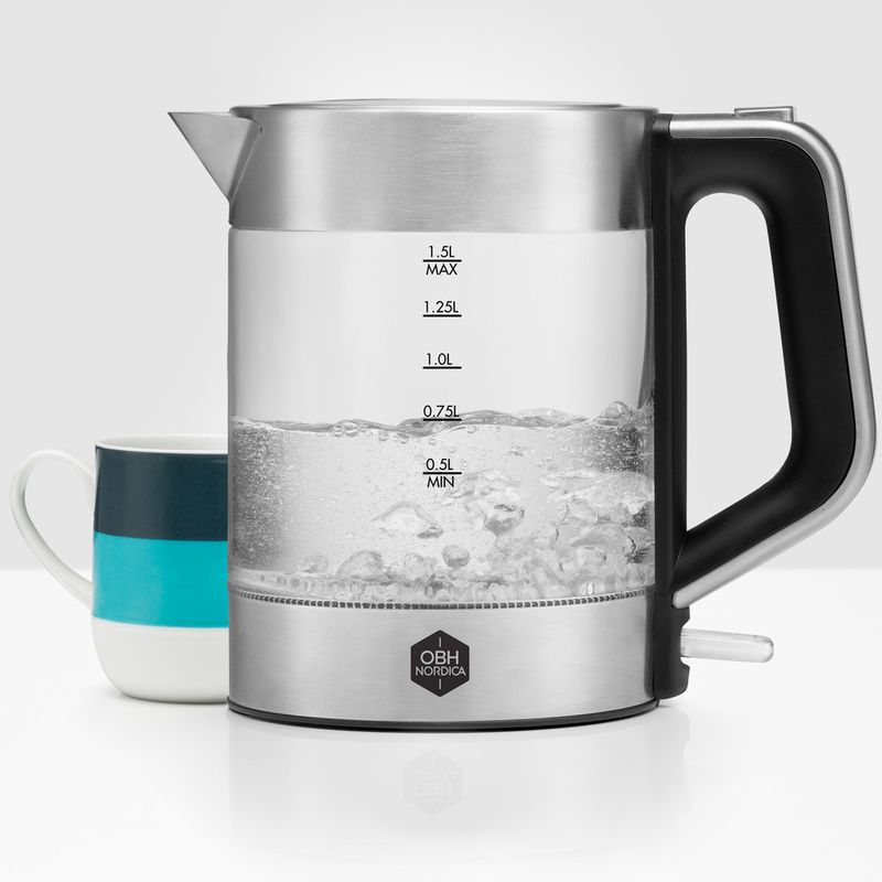 OBH Nordica Vattenkokare Venice glass kettle 1,5 l. cordless
