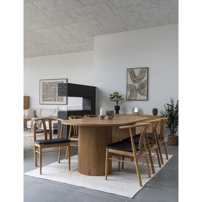 House Nordic Artenara Matstol Naturell/Svart 2-pack